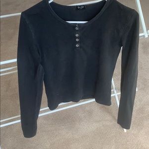 Plain black long sleeve shirt